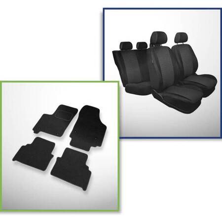 Conjunto: tapetes de feltro + capas feitas sob medida para Opel Meriva I Minivan (2002-2010) – Practic