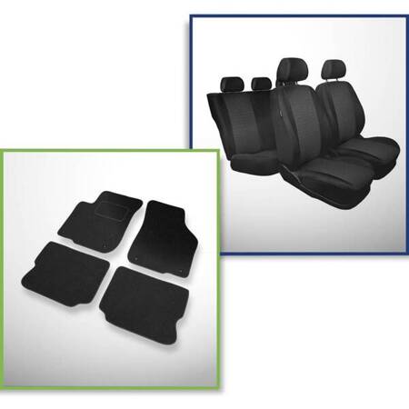 Conjunto: tapetes de feltro + capas feitas sob medida para Seat Toledo II Sedan (1999-2004) – Practic