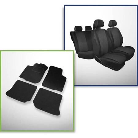 Conjunto: tapetes de feltro + capas feitas sob medida para Skoda Octavia I Kombi, Liftback (1996-2010) – Practic