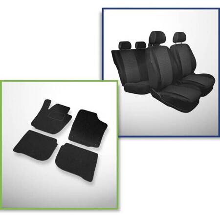 Conjunto: tapetes de feltro + capas feitas sob medida para Skoda Rapid Liftback, Spaceback (2012-2019) – Practic