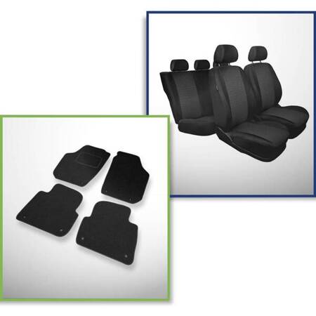 Conjunto: tapetes de feltro + capas feitas sob medida para Skoda Roomster Van (2006-2015) – Practic