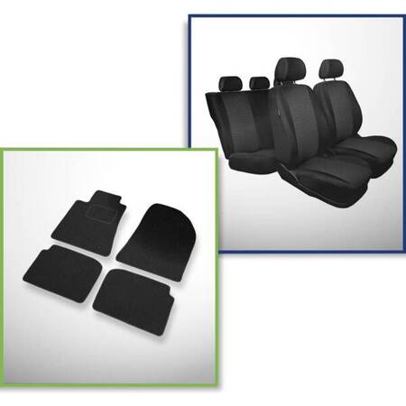 Conjunto: tapetes de feltro + capas feitas sob medida para Toyota Avensis II Kombi (2003-2008) – Practic