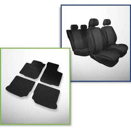 Conjunto: tapetes de feltro + capas feitas sob medida para Volkswagen Bora Sedan, Variant (1998-2005) – Practic