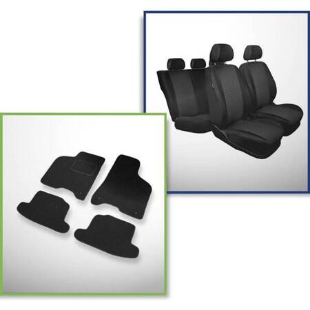 Conjunto: tapetes de feltro + capas feitas sob medida para Volkswagen Lupo Hatchback (1998-2005) – Practic