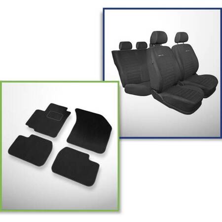 Conjunto: tapetes de veludo + capas feitas sob medida para Fiat Sedici Crossover (2006-2014) – Elegance P-4