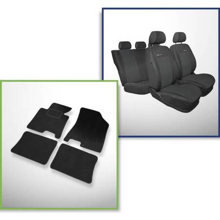 Conjunto: tapetes de veludo + capas feitas sob medida para Hyundai i40 Sedan, Tourer (2011-2019) – Elegance P-1