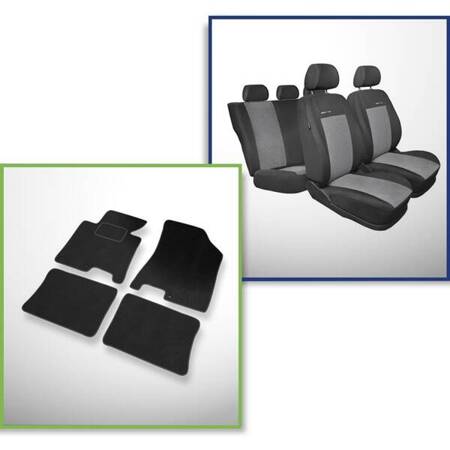 Conjunto: tapetes de veludo + capas feitas sob medida para Hyundai i40 Sedan, Tourer (2011-2019) – Elegance P-2