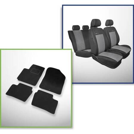 Conjunto: tapetes de veludo + capas feitas sob medida para Kia Picanto II Hatchback (2011-2016) – Elegance P-2