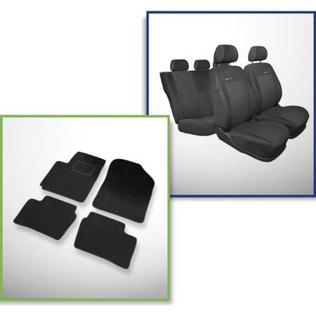 Conjunto: tapetes de veludo + capas feitas sob medida para Kia Picanto II Hatchback (2011-2016) – Elegance P-3