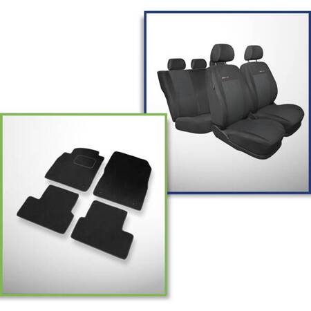 Conjunto: tapetes de veludo + capas feitas sob medida para Opel Astra J Hatchback, Sedan, Sports Tourer (2009-2015) – Elegance P-3