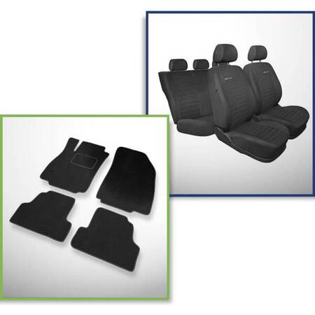 Conjunto: tapetes de veludo + capas feitas sob medida para Opel Mokka SUV (2012-2019) – Elegance P-4