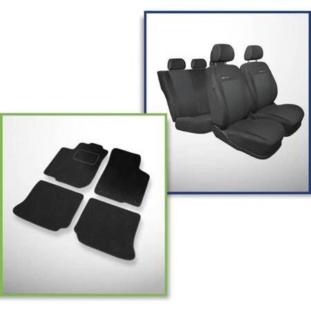 Conjunto: tapetes de veludo + capas feitas sob medida para Skoda Octavia I Kombi, Liftback (1996-2010) – Elegance P-3