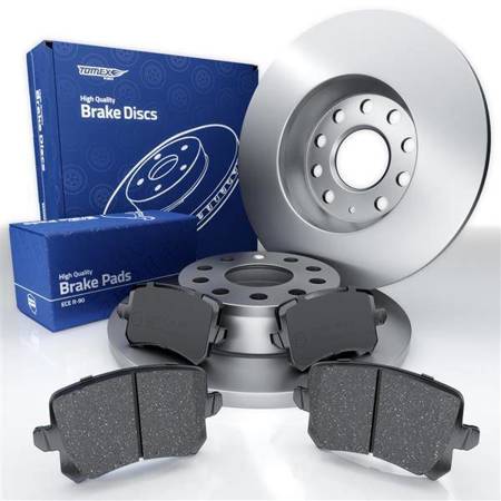 Pastilhas + discos de travão para Volkswagen Passat B7 Combo, Sedan, Variant (2010-2015) - Tomex - TX 15-83 + TX 71-37 (traseiros)