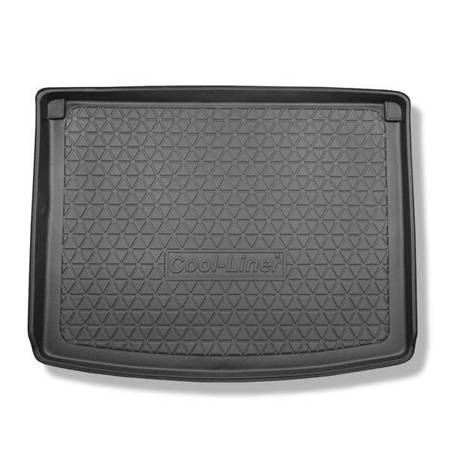 Protetor de porta-malas para Volkswagen Caddy Life Mixt, Comfortline Mixt, Trendline Mixt Combo (2004-10.2020) - tapete para bagageira - Aristar - Cool liner - 5 lugares; isolamento acústico nas paredes do porta-malas; com grade de fábrica atrás da segund