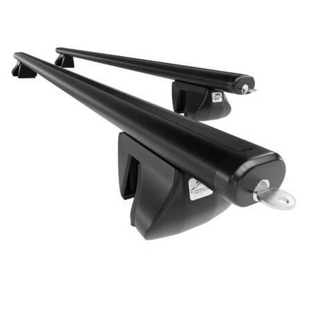 Rack de tejadilho em alumínio para BMW X6 E71 SAC (2008-2014) - bagageiro preto - mala de teto - rack de barras - Amos - Alfa - Aero - barras integradas