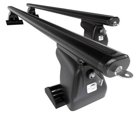 Rack de tejadilho em alumínio para Dodge Grand Caravan Van (2006-2007) - bagageiro preto - mala de teto - rack de barras - Amos - D-T - Aero - Perfil T