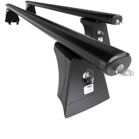 Rack de tejadilho em alumínio para Ford Galaxy Minivan (2001-2005) - bagageiro preto - mala de teto - rack de barras - Amos - β-102 - Aero - pontos de montagem