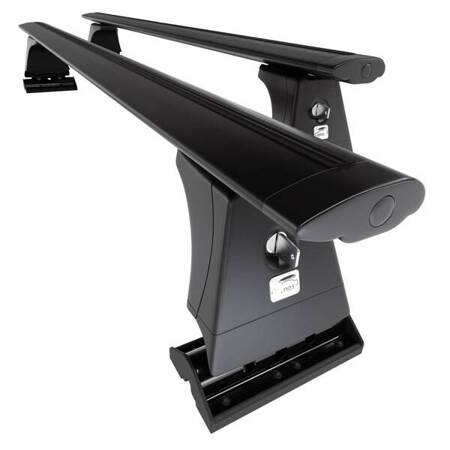 Rack de tejadilho em alumínio para Mercedes-Benz Classe A W169 Hatchback (2005-2012) - bagageiro preto - mala de teto - rack de barras - Amos - β-103 - Dynamic - pontos de montagem