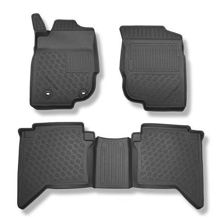 Tapetes TPE para Toyota Hilux VII Pick-Up (2006-08.2016) - tapetes de carro - Aristar - Cool liner - cabine dupla