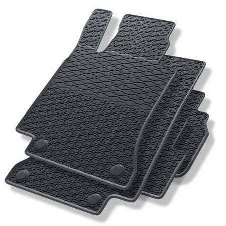 Tapetes de borracha para Mercedes-Benz Classe C W205 (2013-2021) - tapetes de carro - preto - Geyer & Hosaja - 851/4C