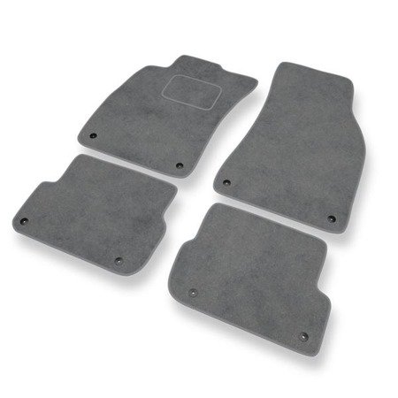 Tapetes de veludo para Audi A6 III C6 (2004-2006) - tapetes de carro - DGS Autodywan - cinza