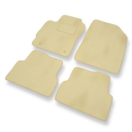 Tapetes de veludo para Chevrolet Aveo II T300 (2011-2020) - tapetes de carro - DGS Autodywan - bege