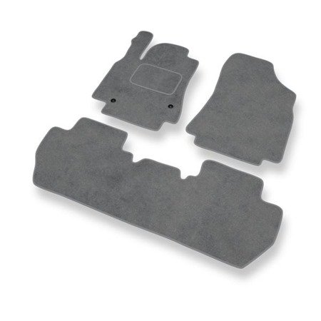 Tapetes de veludo para Citroen Berlingo II (2008-2018) - tapetes de carro - DGS Autodywan - cinza