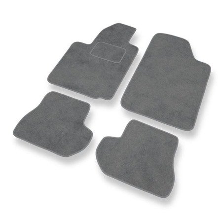 Tapetes de veludo para Citroen C2 (2003-2010) - tapetes de carro - DGS Autodywan - cinza