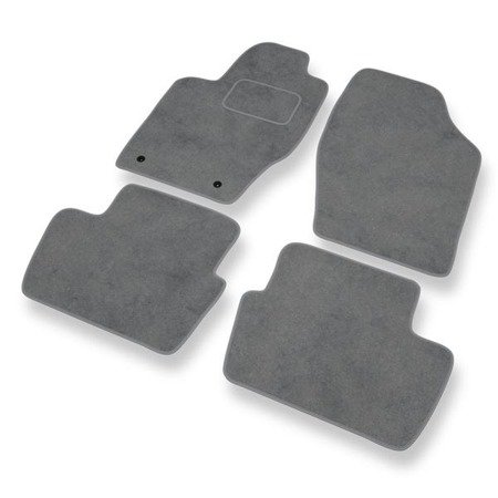 Tapetes de veludo para Citroen C4 I (2004-2013) - tapetes de carro - DGS Autodywan - cinza