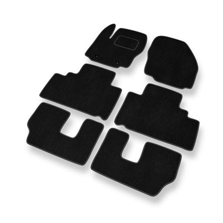 Tapetes de veludo para Ford Galaxy III (2006-2015) - tapetes de carro - DGS Autodywan - pretos