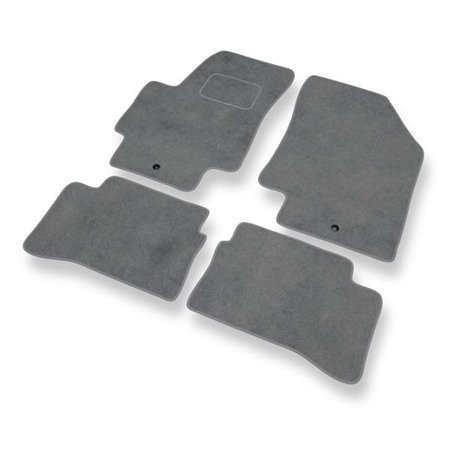 Tapetes de veludo para Hyundai Accent III (2006-2011) - tapetes de carro - DGS Autodywan - cinza