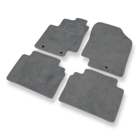 Tapetes de veludo para Hyundai i20 I (2008-2014) - tapetes de carro - DGS Autodywan - cinza