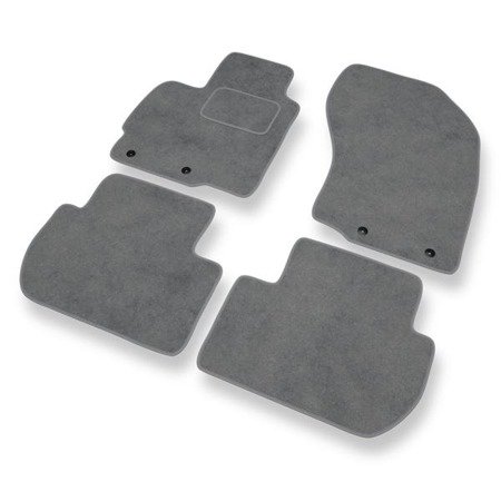 Tapetes de veludo para Mitsubishi Outlander II (2006-2012) - tapetes de carro - DGS Autodywan - cinza