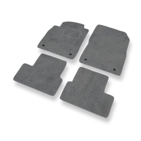 Tapetes de veludo para Opel Astra J (2009-2019) - tapetes de carro - DGS Autodywan - cinza