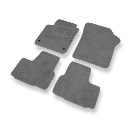 Tapetes de veludo para Seat Mii I (2011-2019) - tapetes de carro - DGS Autodywan - cinza