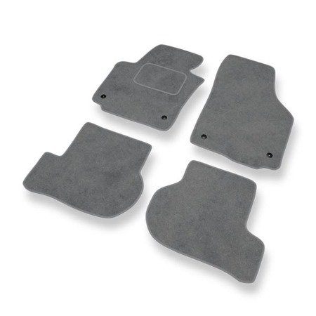 Tapetes de veludo para Seat Toledo III (2004-2009) - tapetes de carro - DGS Autodywan - cinza