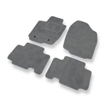 Tapetes de veludo para Toyota RAV4 III (2005-2012) - tapetes de carro - DGS Autodywan - cinza