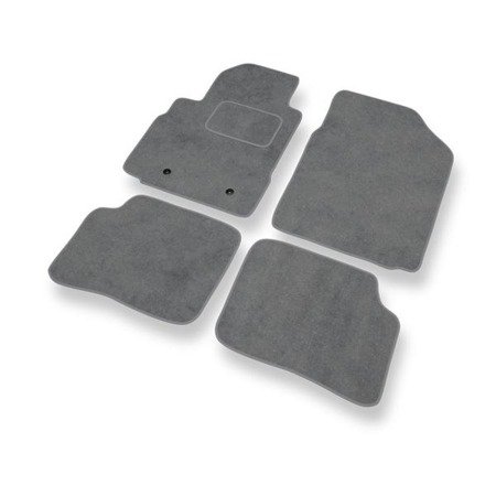 Tapetes de veludo para Toyota Yaris I (5 portas) (1999-2005) - tapetes de carro - DGS Autodywan - cinza