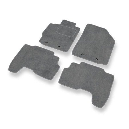 Tapetes de veludo para Toyota Yaris II (2005-2010) - tapetes de carro - DGS Autodywan - cinza