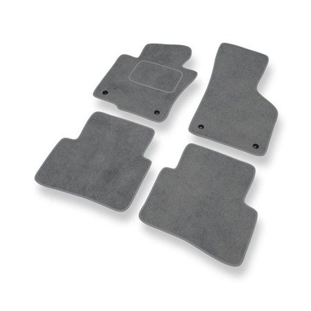 Tapetes de veludo para Volkswagen Passat B7 (2010-2014) - tapetes de carro - DGS Autodywan - cinza