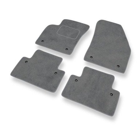 Tapetes de veludo para Volvo C70 II (2006-2014) - tapetes de carro - DGS Autodywan - cinza