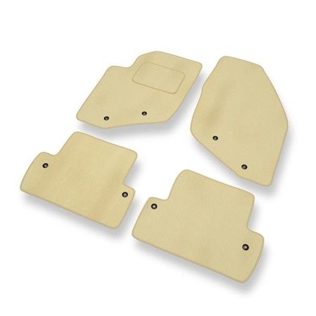 Tapetes de veludo para Volvo S60 I (2000-2009) - tapetes de carro - DGS Autodywan - bege